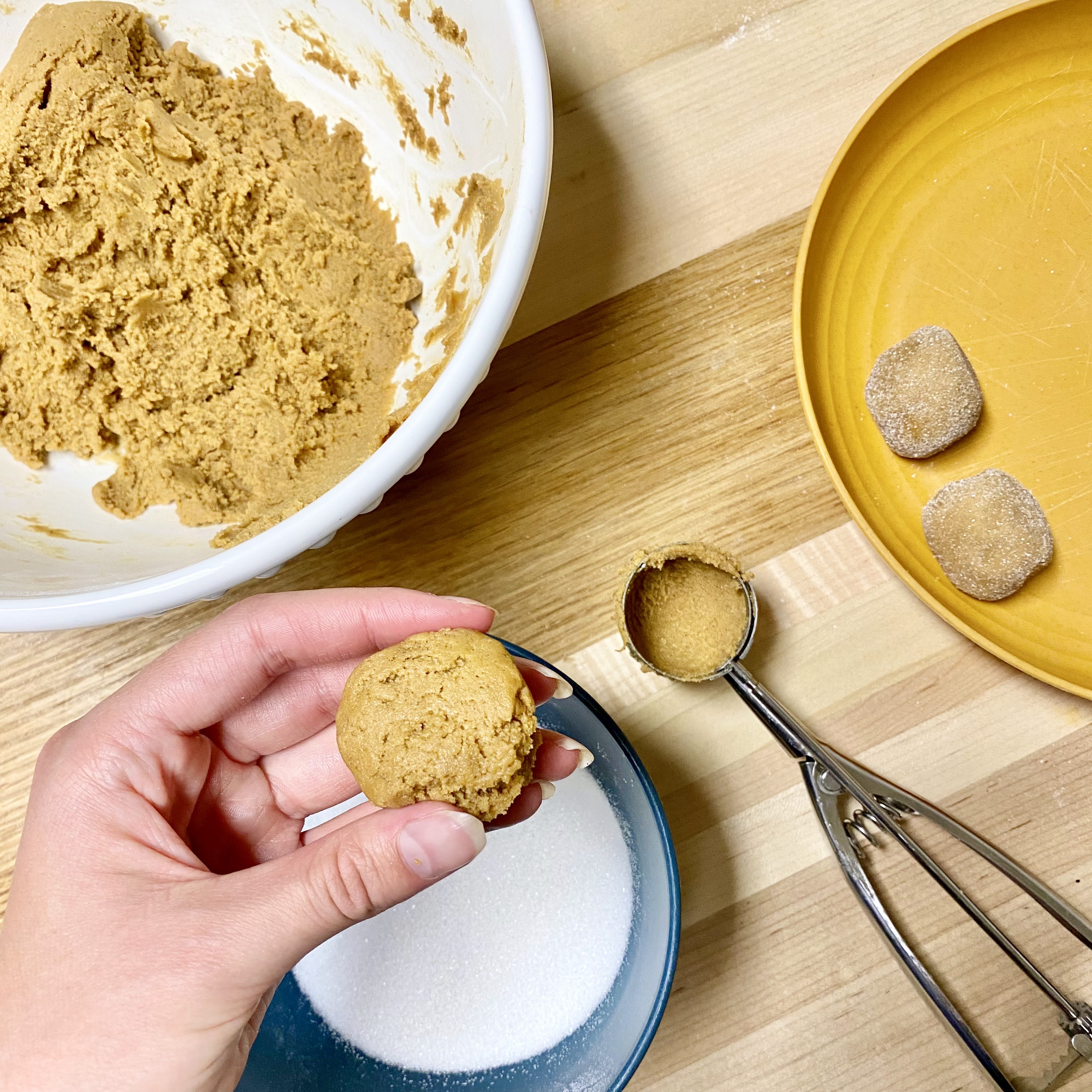 ginger cookies on pan