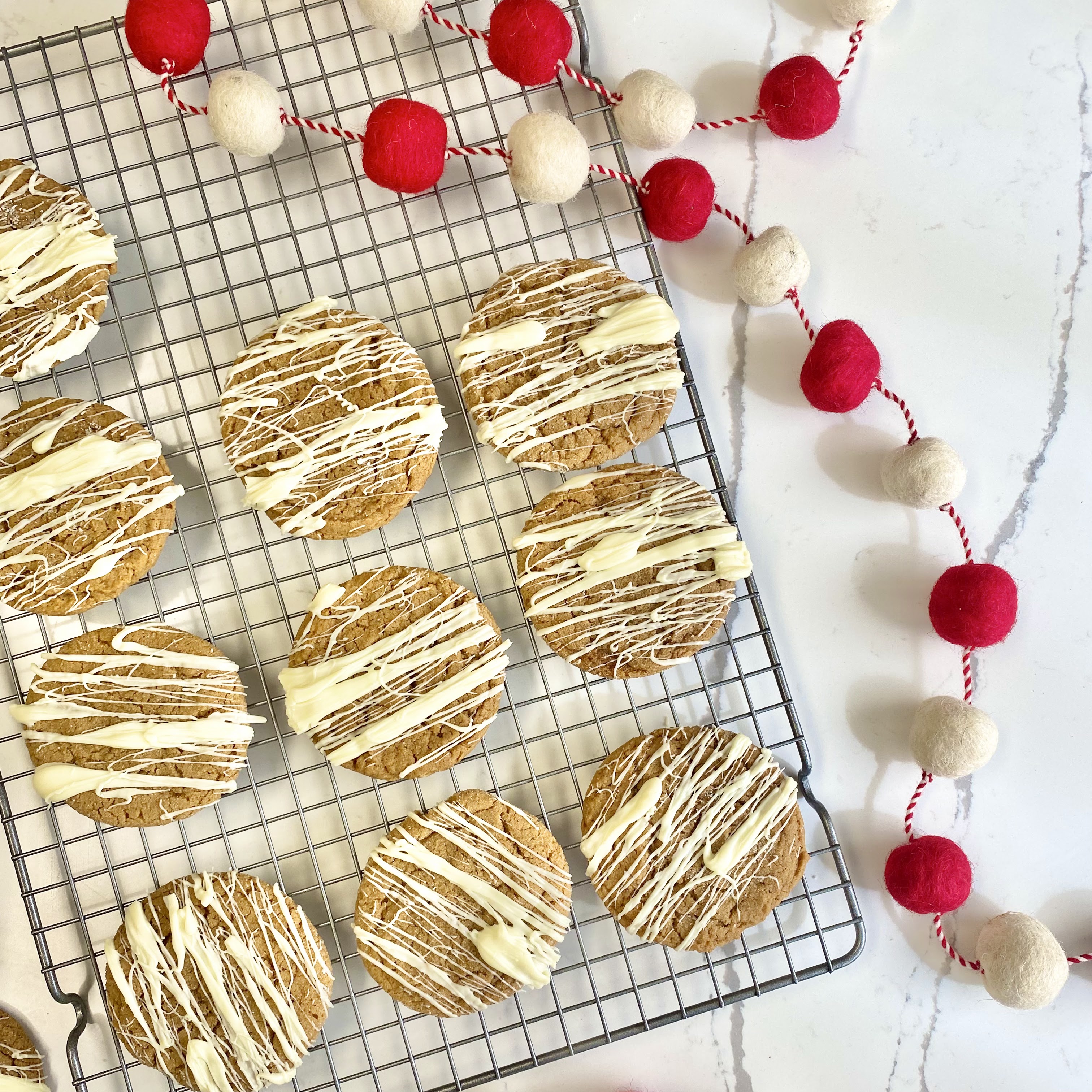 ginger cookies on pan