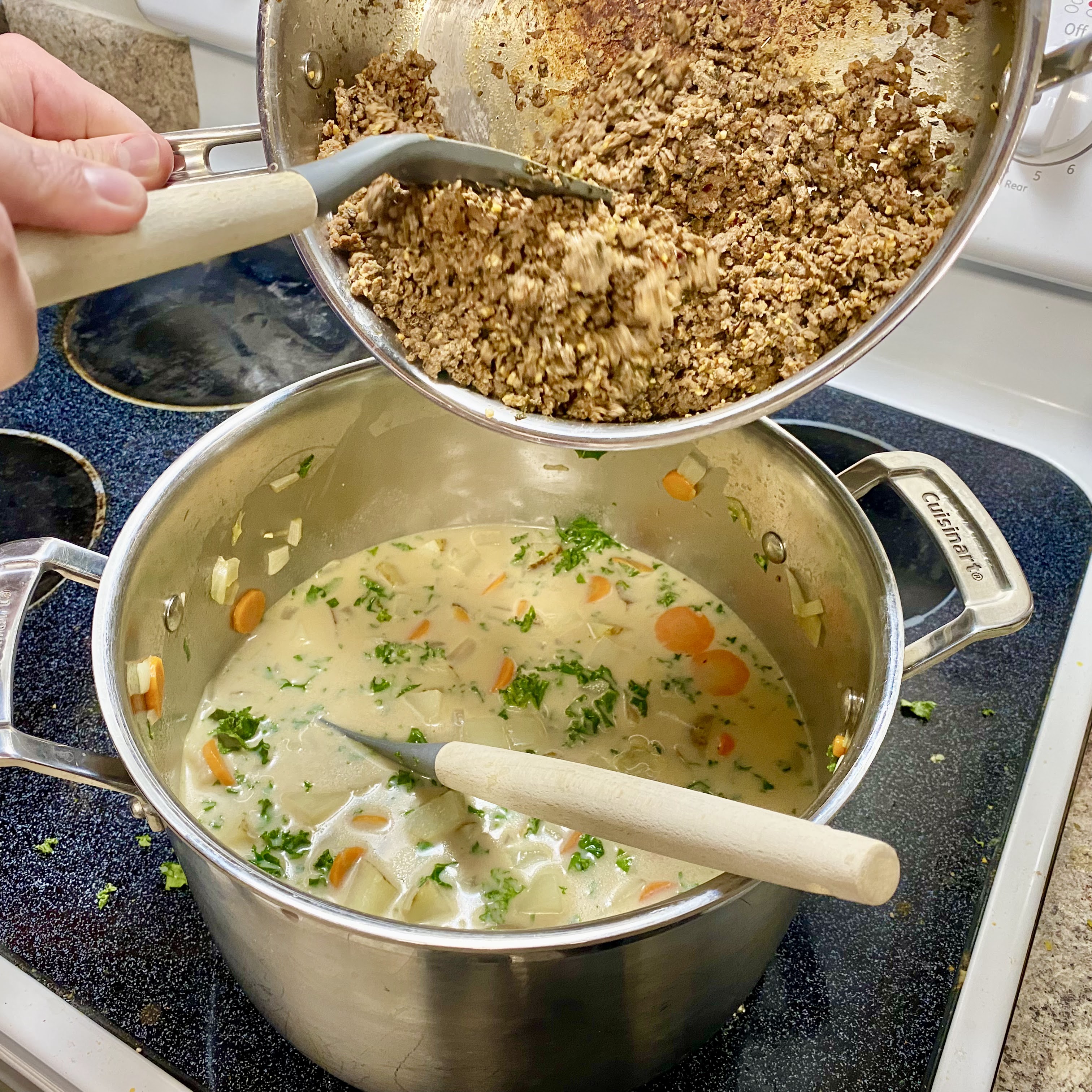 two bowls of zuppa Toscana