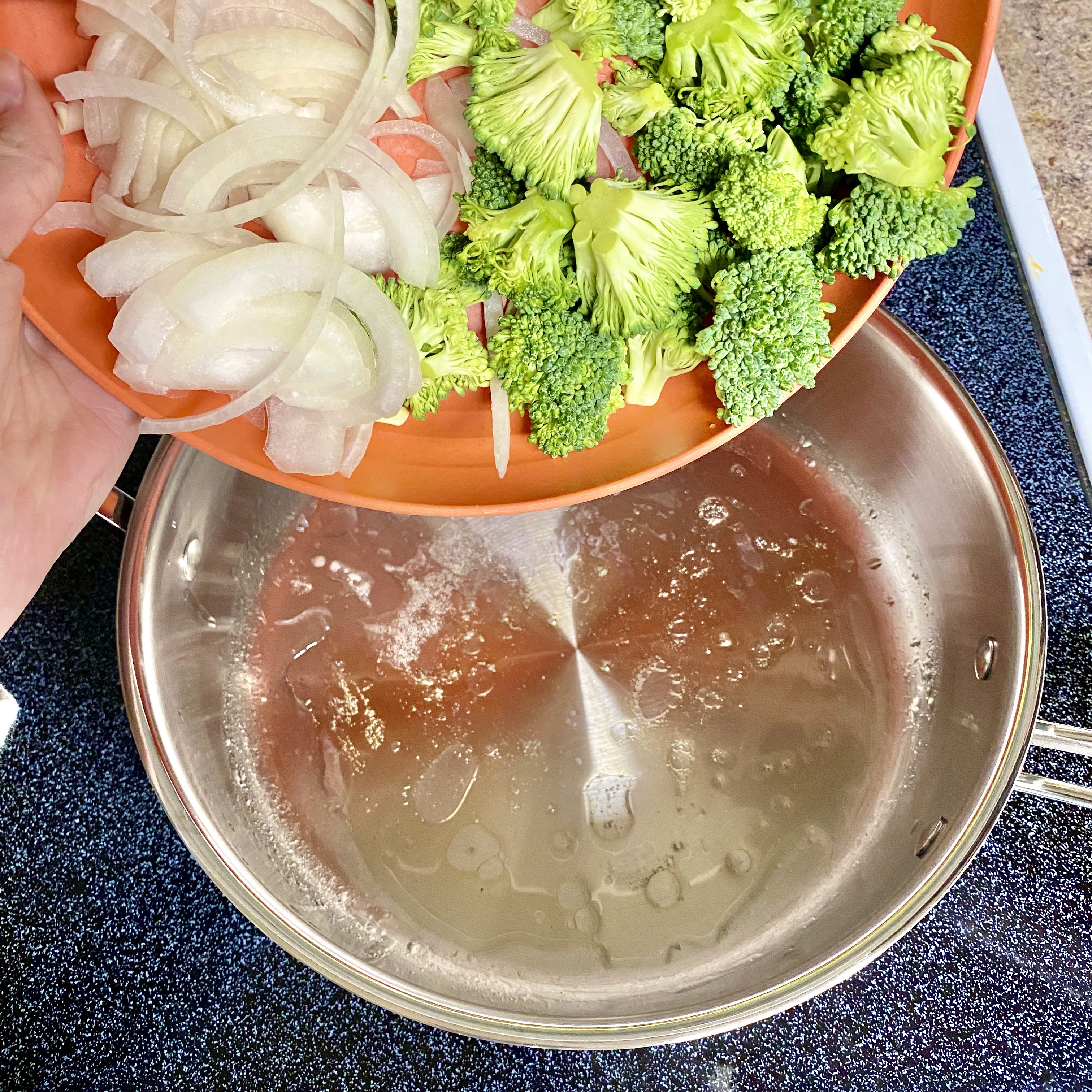 plate of tahini stir fry