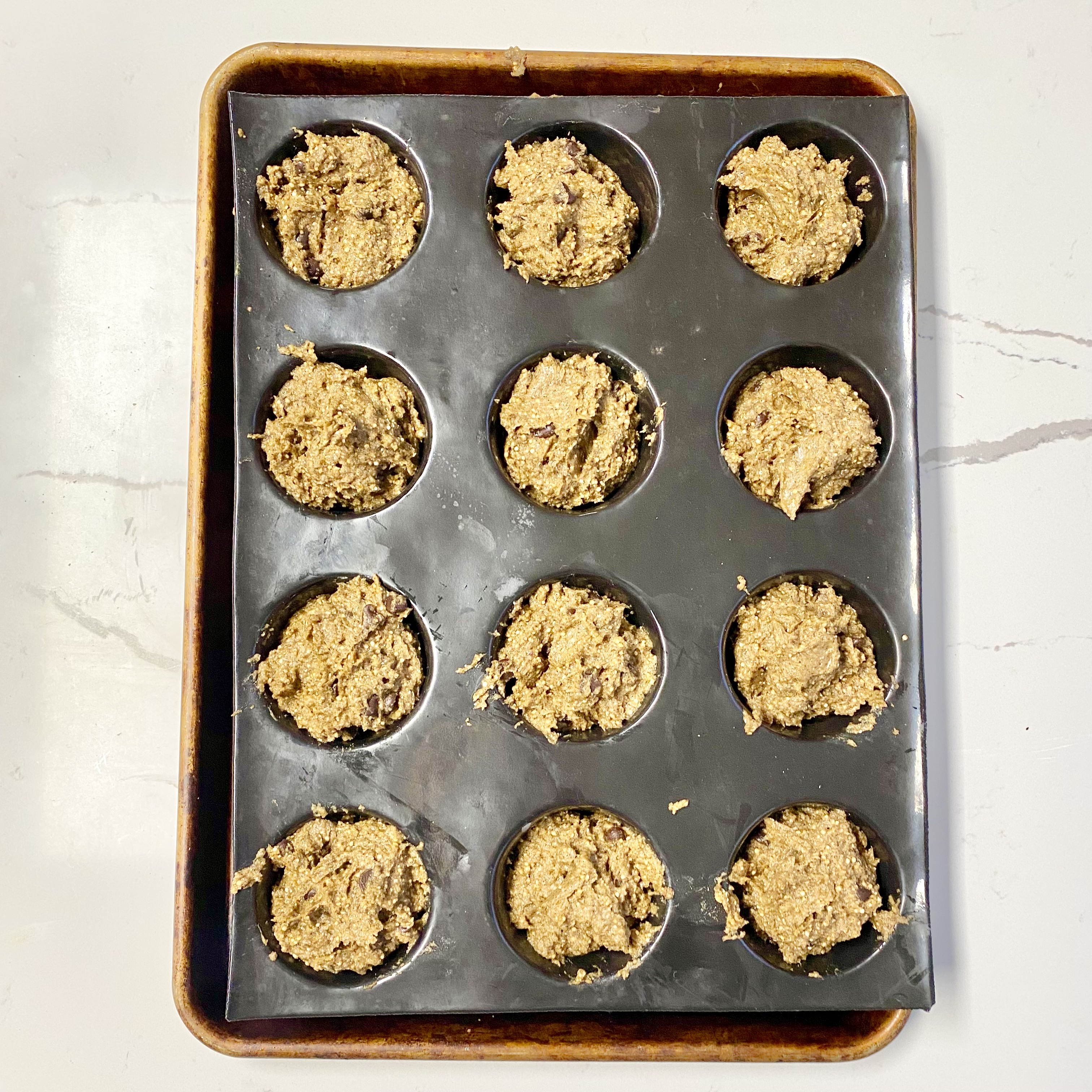 Vegan muffins with fall decor