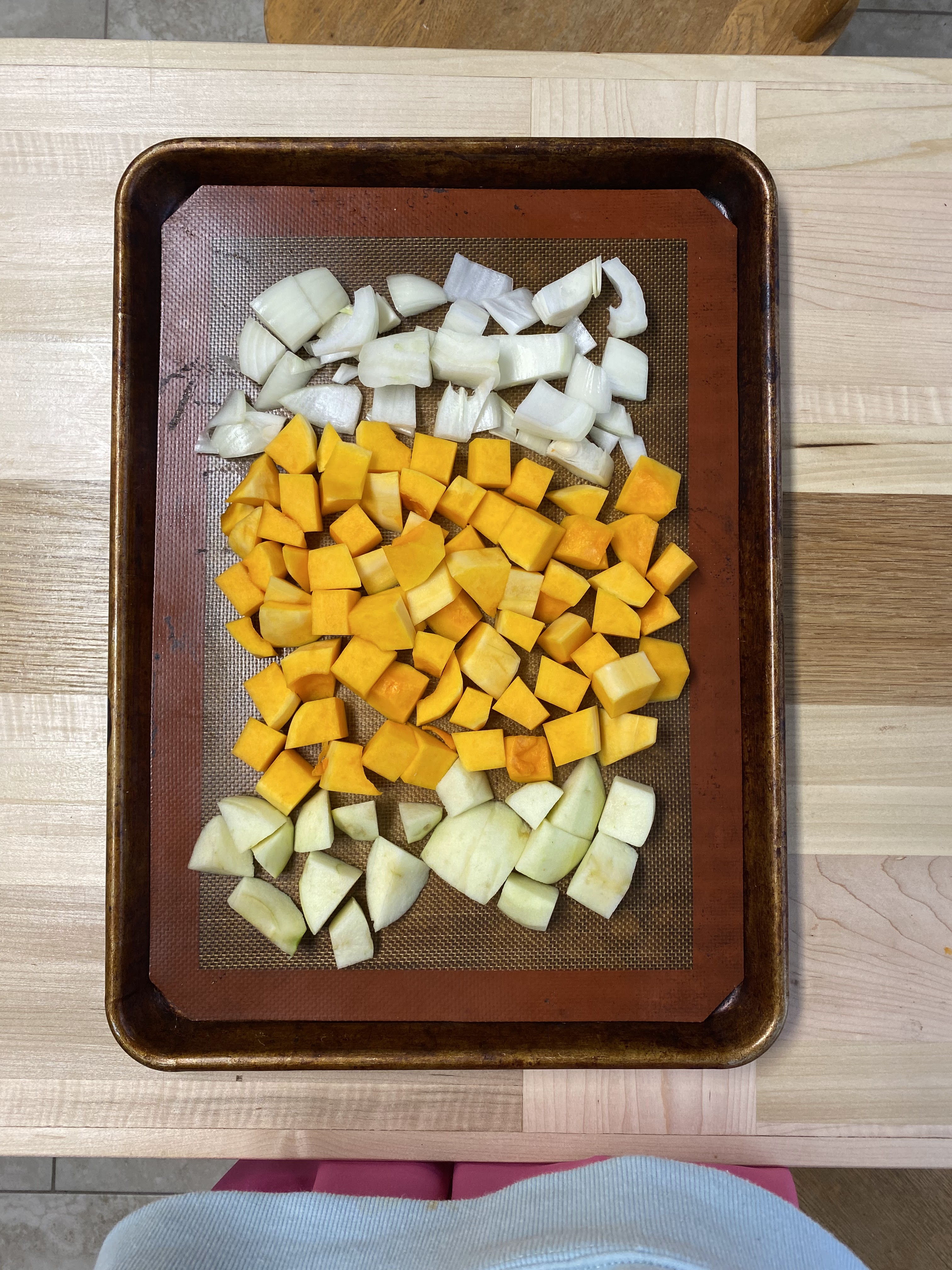 butternut squash soup in bowls