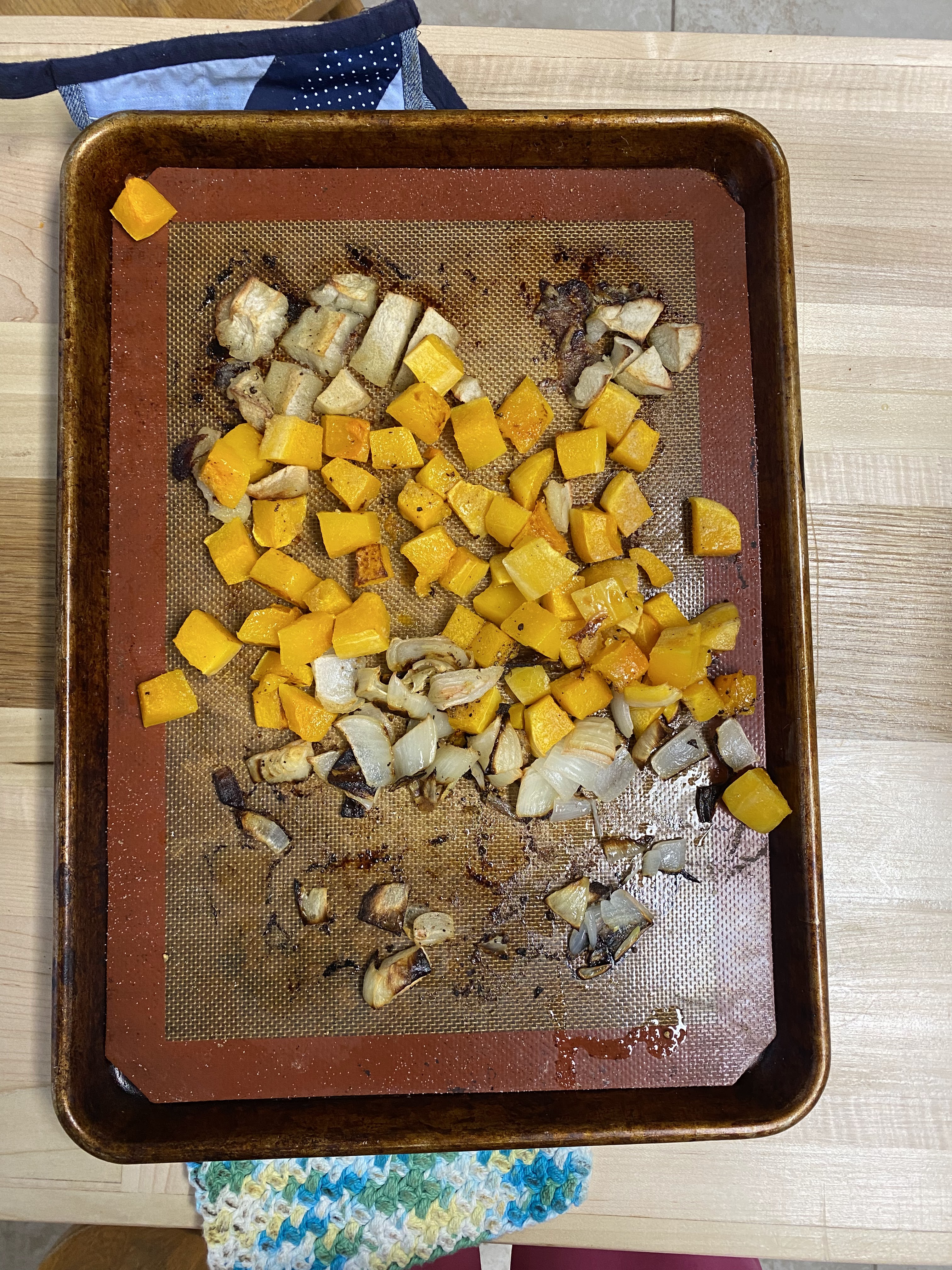 butternut squash soup in bowls