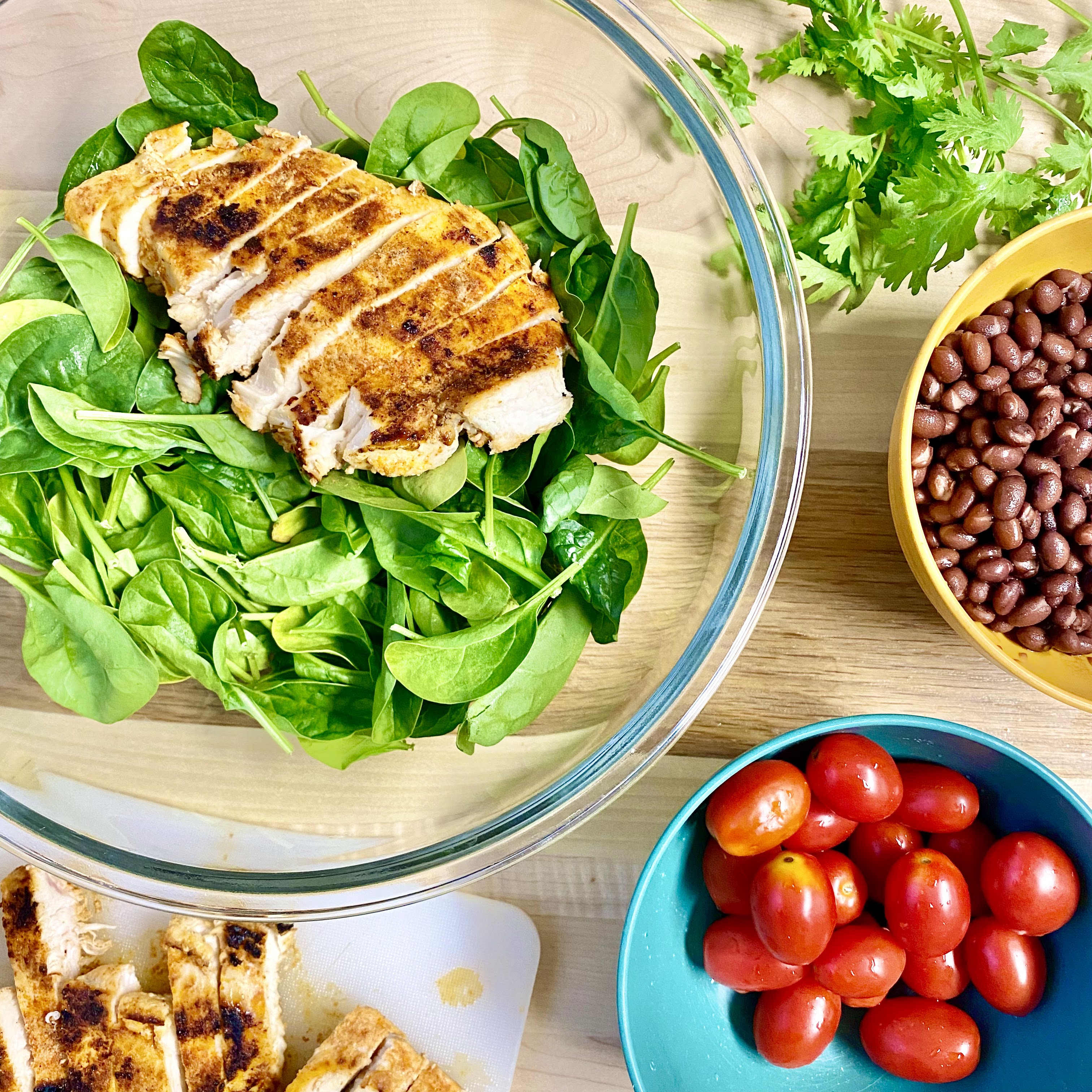 Spinach & Cilantro Summer Salad