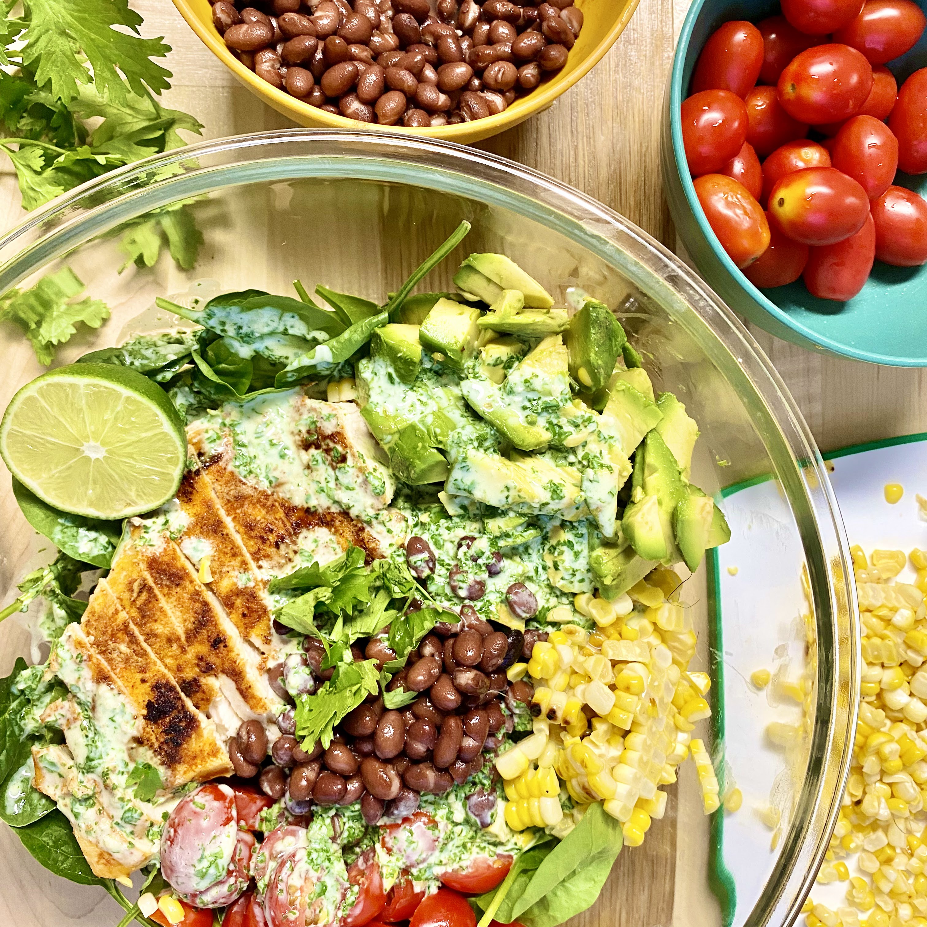  Spinach & Cilantro Summer Salad