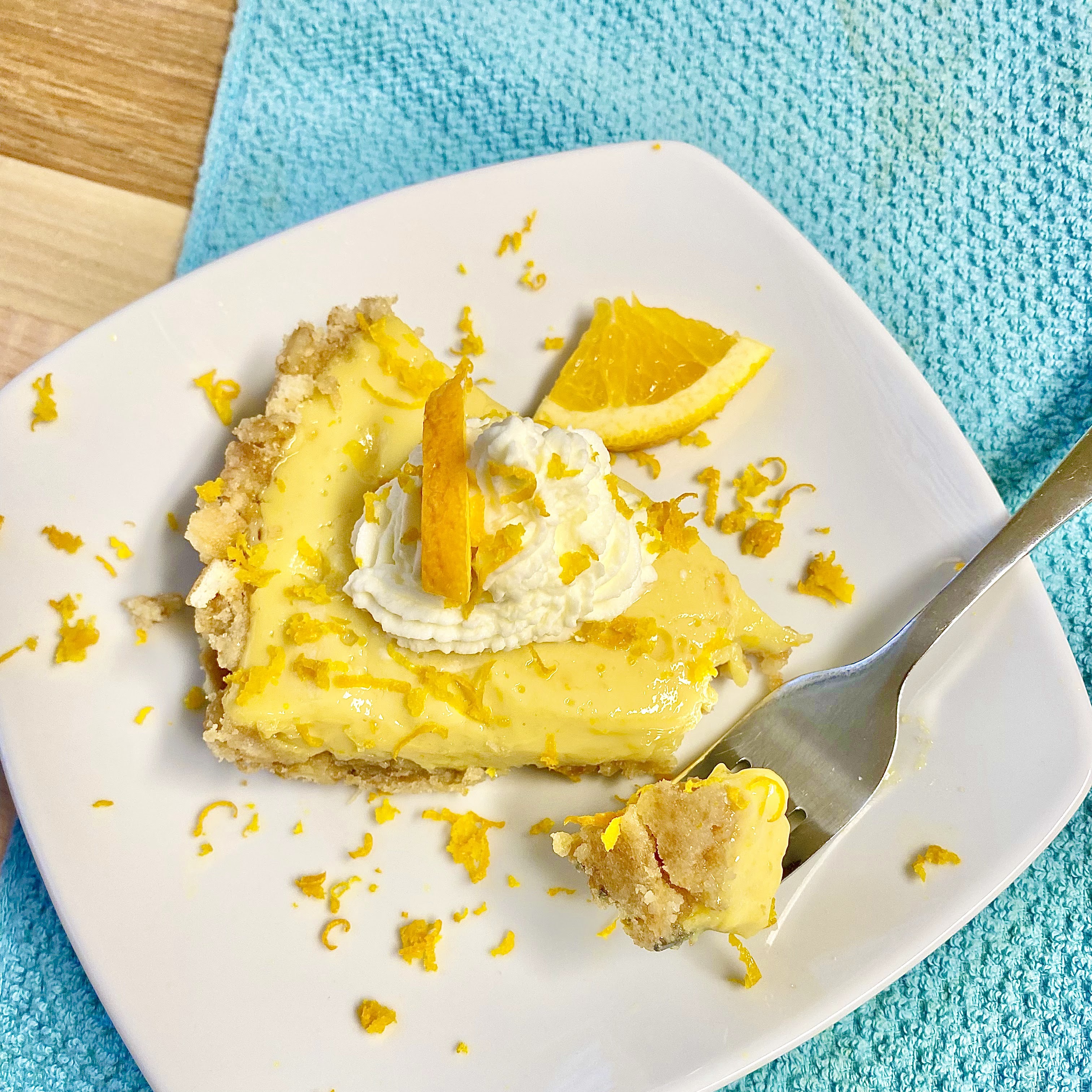 slice of orange pie