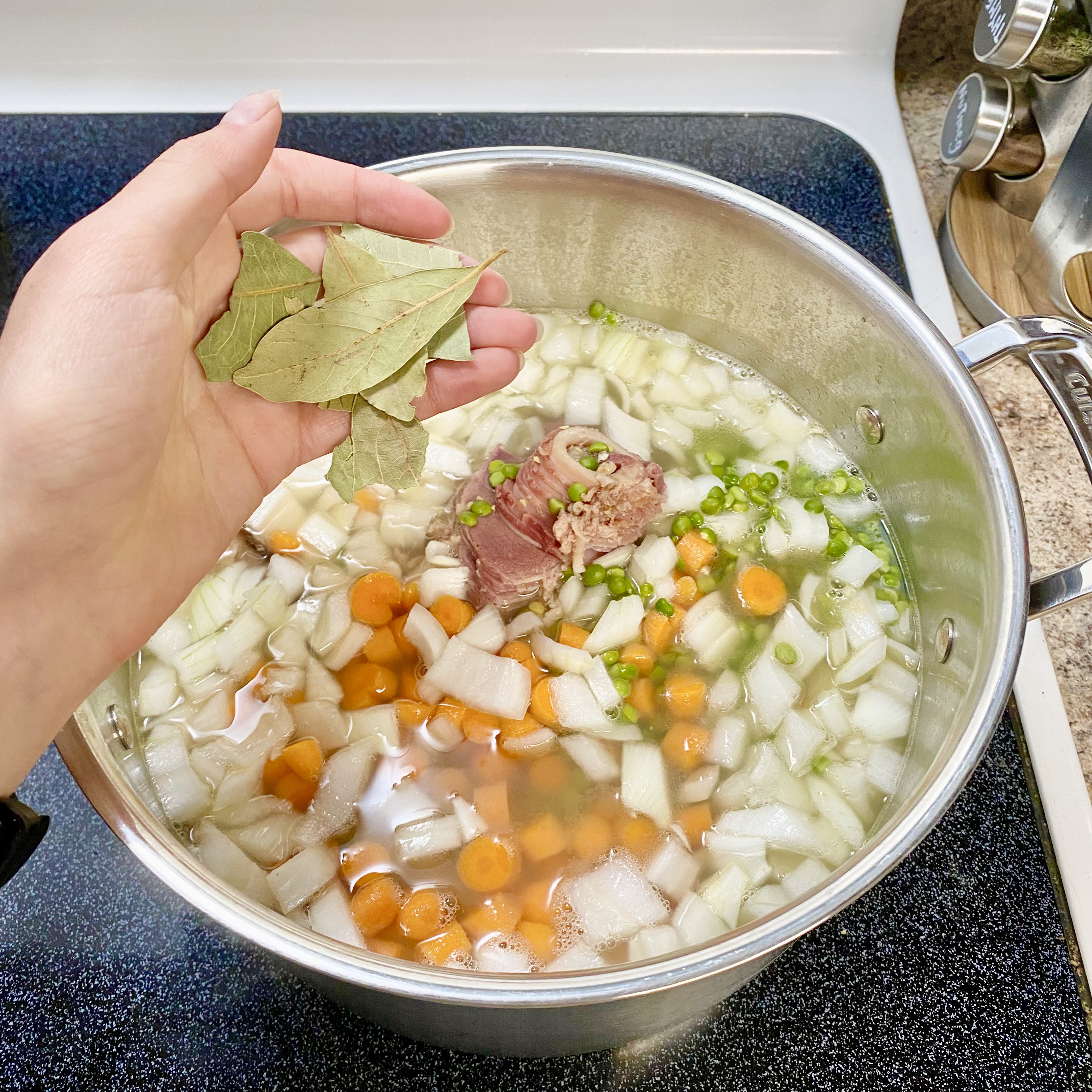 bowl of split pea soup