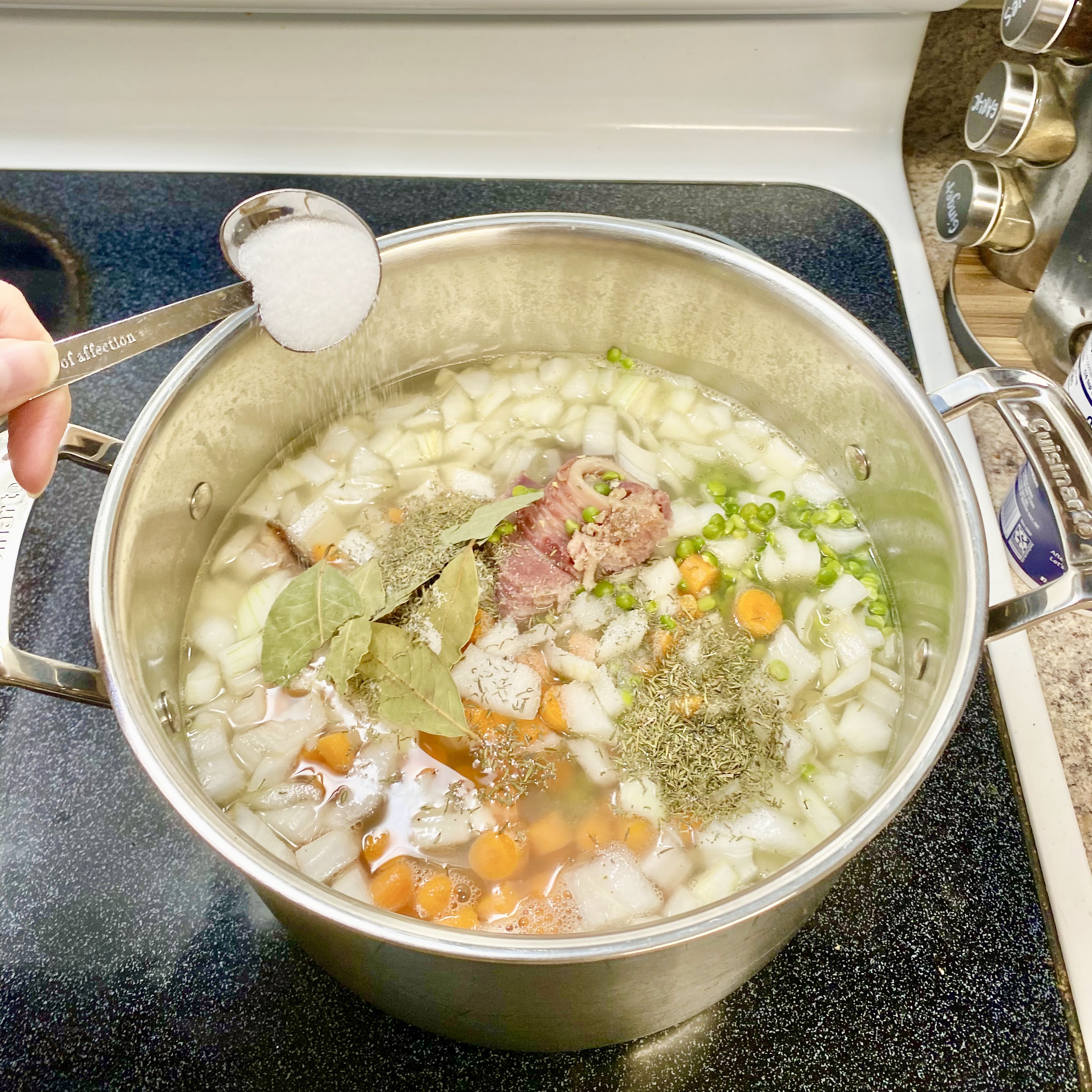 bowl of split pea soup