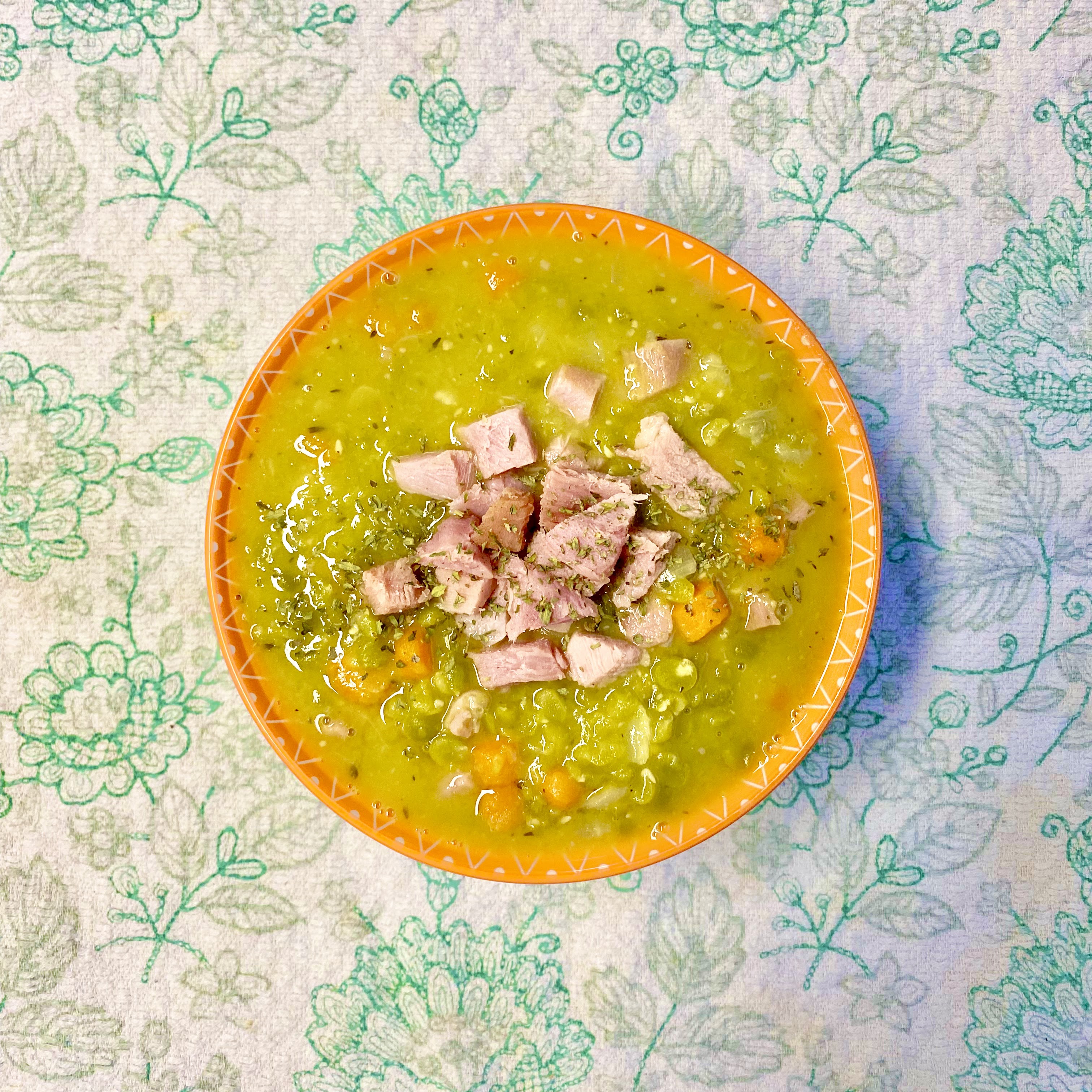 bowl of split pea soup