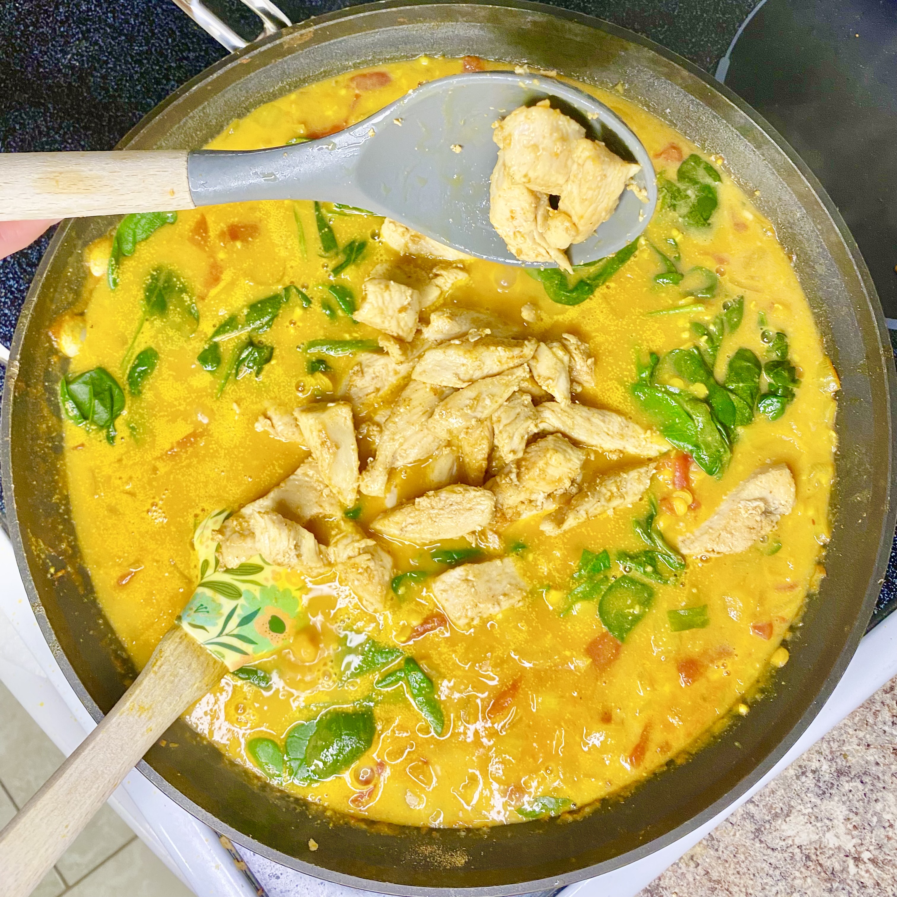 Red Lentil Curry with Ginger Chicken