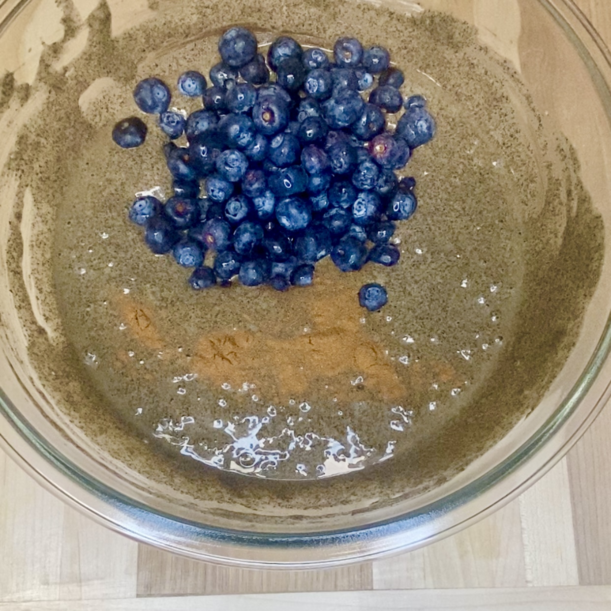 Buckwheat blueberry pancakes with syrup